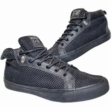 Converse All Star Woven Schwarz Fulton High Sneaker Black Men 12, Woman 13.5