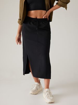 Jupe Mi-haute Athleta - Taille M - Noir Retroterry - Neuf Avec étiquettes - Confort Activewear