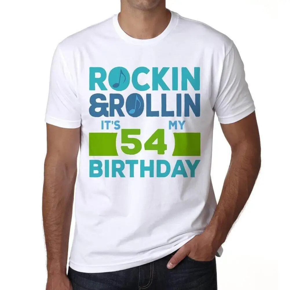 Herren Grafik T-Shirt Rockin' & rollin' es ist mein Geburtstag 54 – Rockin' &