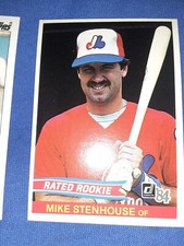 1984 Donruss - Rated Rookie No Card Number on Back #29 Mike Stenhouse (RC) ERROR. rookie card picture