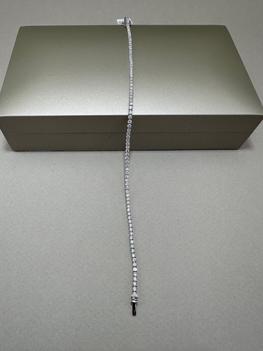 9ct White Gold 2.13ct Lab-Grown Diamonds Classic Tennis Bracelet LGSL88 - Picture 4 of 19