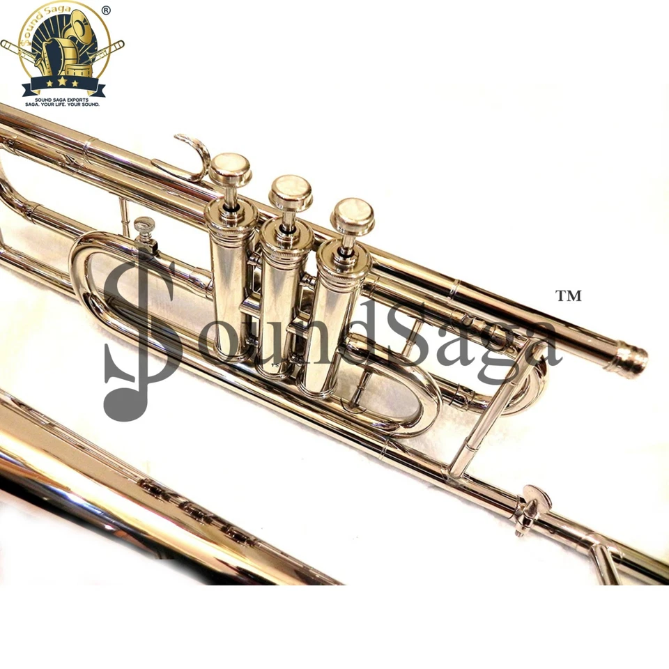 Клапанный тромбон SOUND SAGA шаг Bb, включая мундштук и чехол для переноски (золотой) - Изображение 4 из 4