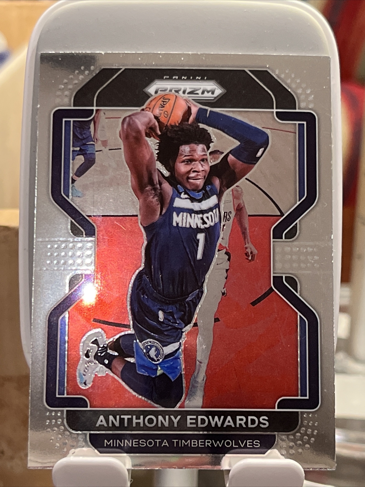 2021-22 Prizm Anthony Edwards Silver Prizm #37 Minnesota Timberwolves