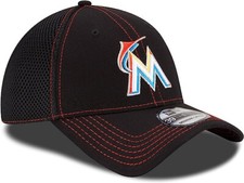 New Era Florida Miami Marlins Neo MLB Black/Orange 39Thirty Hat Medium-Large