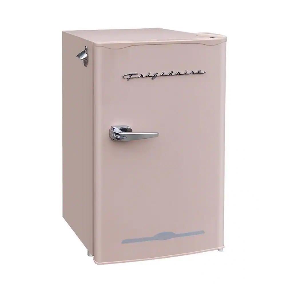Mini Fridge Retro Coral Pink 3.2 cu ft Dorm Room Basement Compact