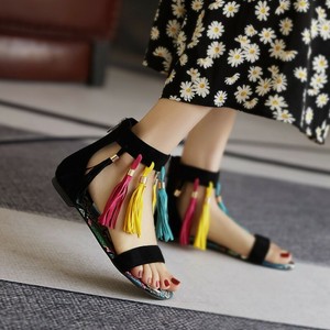 multicolor sandals flat
