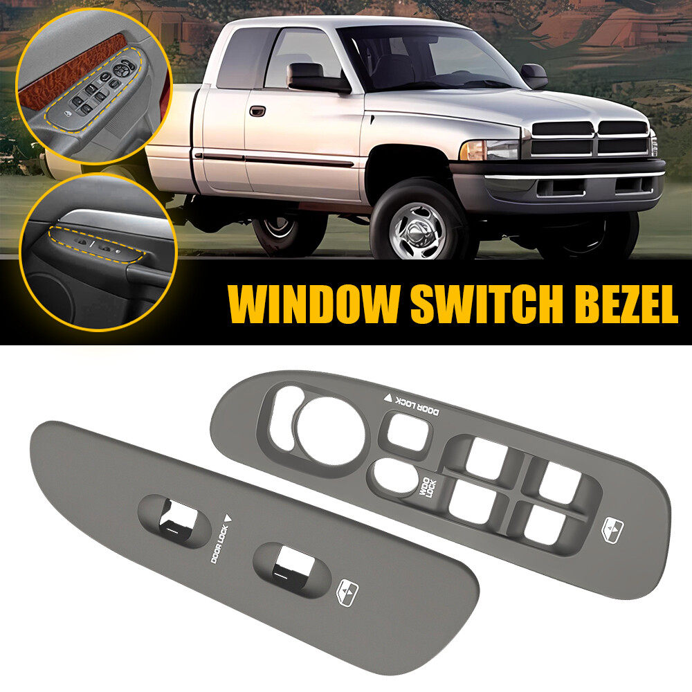 POWER WINDOW PANEL SWITCH BEZEL CONTROL COVER FOR 02-10 DODGE RAM 1500 2500 3500
