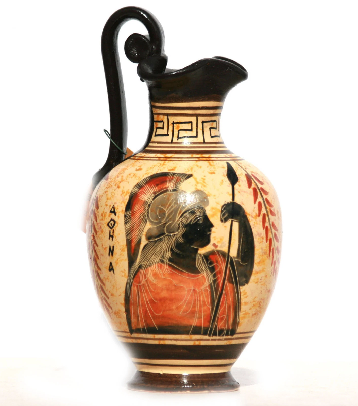 Ceramic Vase Pot Pottery Greek black-figure Painting Goddess Athena Handmade
Opens in a new window o