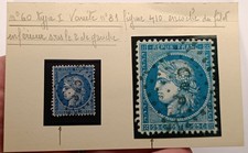 Timbre ancien Cérès 25c REPUB FRANC Type I variété 81 étude cliché