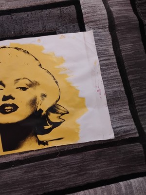 Steve Kaufman Marilyn Monroe Canvas . Yellow, Signed Limited