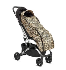 COLUGO THE COZY WILD CHILD LEOPARD PRINT STROLLER BAG HOOD INSULAT, WATER RESIST