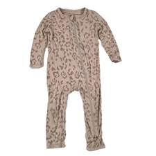 Kyte Baby Romper Infant 18-24 Months Pink Leopard Zip One Piece Sleeper