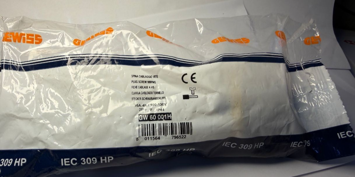 Gewiss Gw60001h Low Voltage Screw Wiring Straight Plug, High Performance - Image 3
