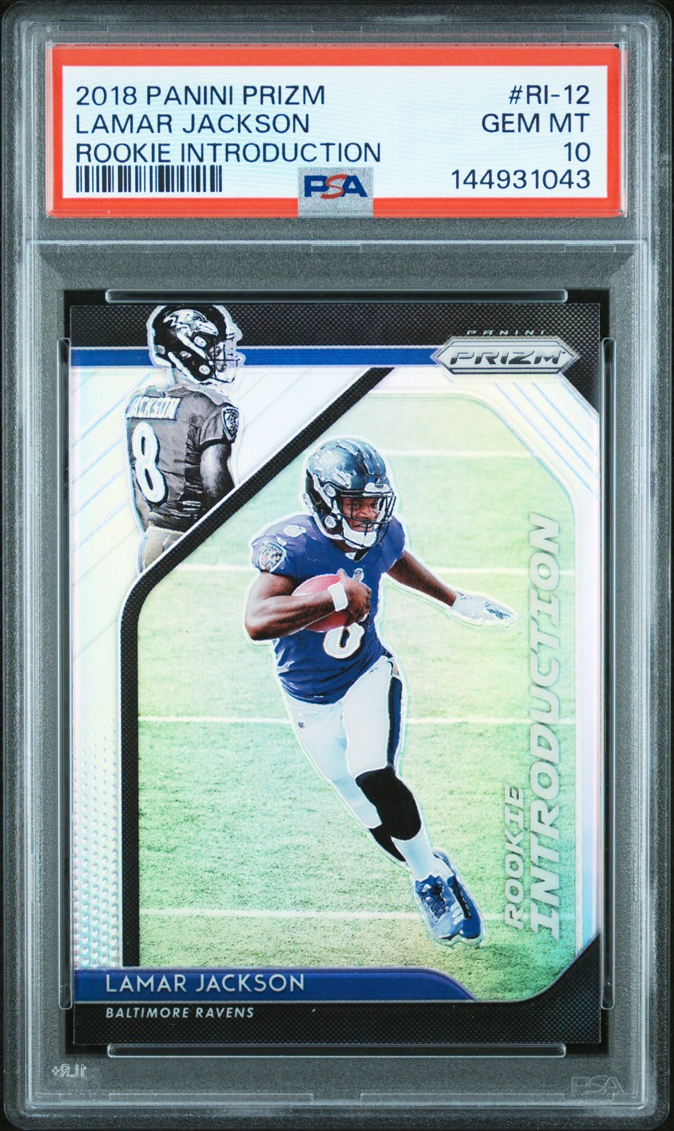 Lamar Jackson Panini Prizm Rookie Introduction #RI12 Base