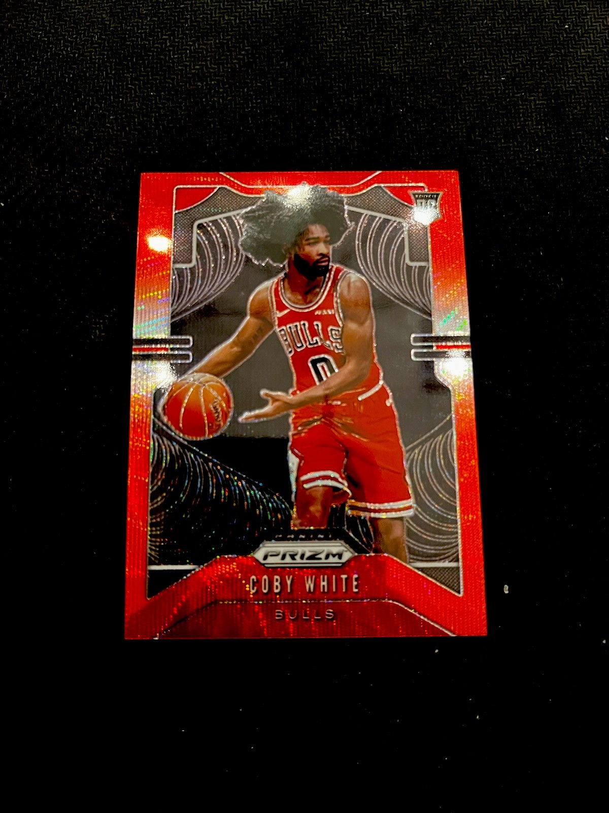 Panini Prizm 2019-20 Rookie Coby White #253 Ruby Wave Chicago Bulls NBA