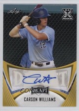 2021 Leaf Draft Base Auto Gold Carson Williams #BA-CW1 Auto 0wn0