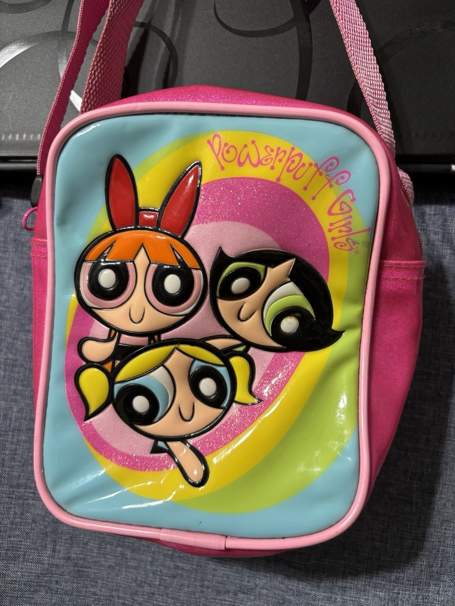 cartoon girl mini backpack Vintage Cartoon Network Powerpuff Girls Mini Crossbody Backpack Purse Bag