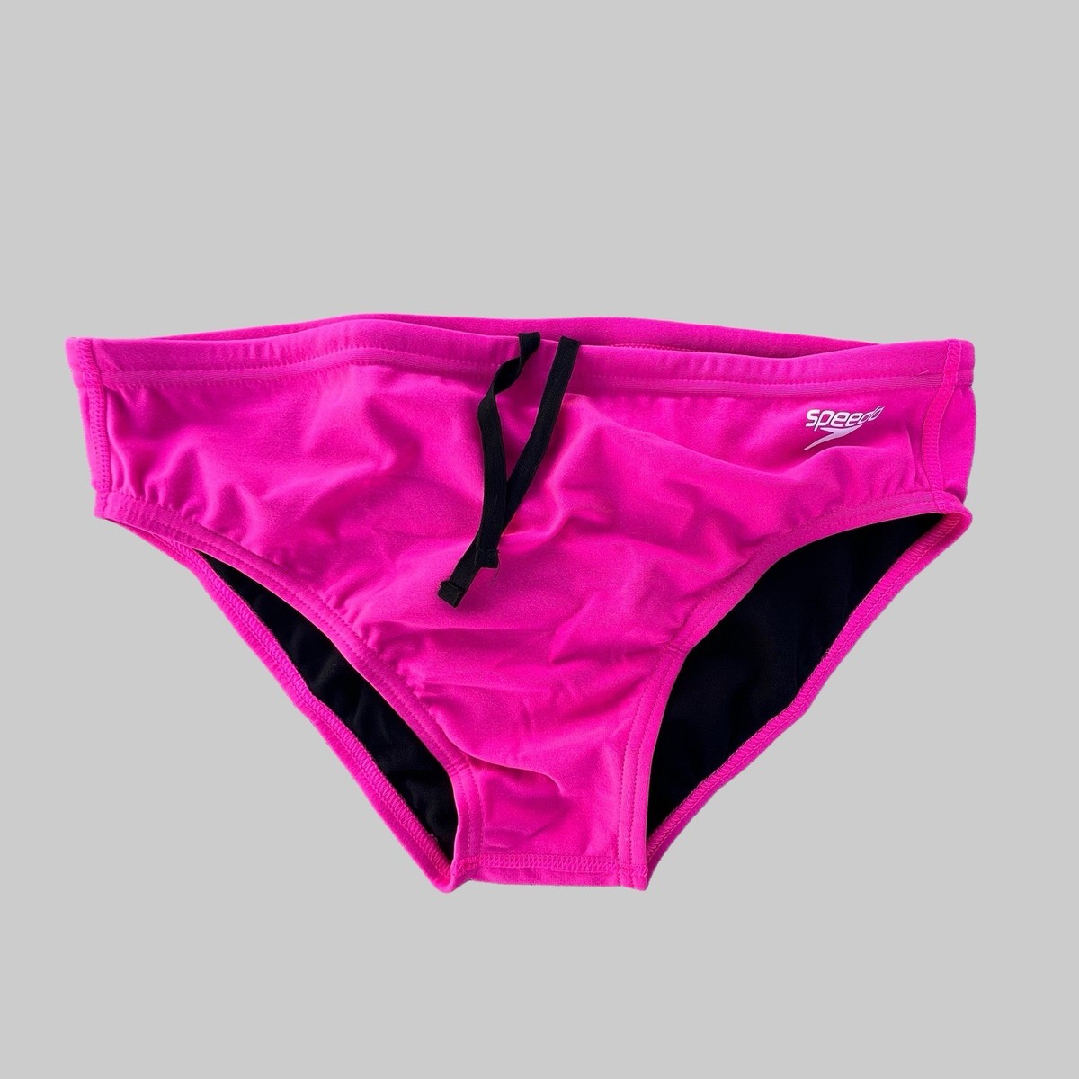 Speedo Men pink glo Eco Endurance Solid one Brief Swimwear size 32