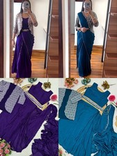 Ready-to-Wear Designer Saree for Adults Bollywood Party and Indian Pakistani Wed