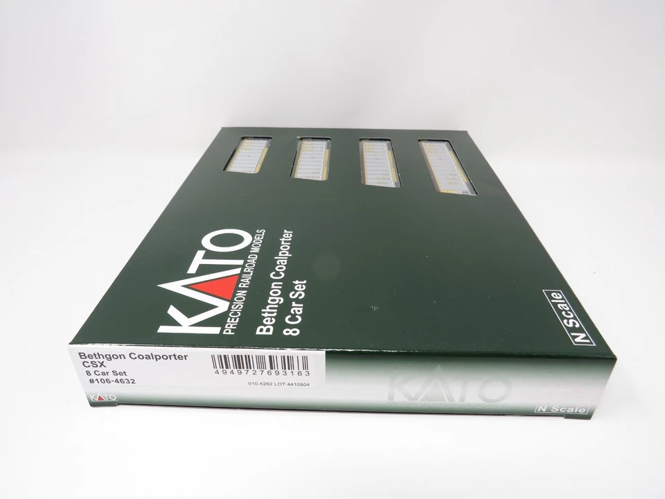 Kato N 106-4632 CSX Transportation Bethgon Coalporter Coal Gondola Hopper Set - Image 2 of 3