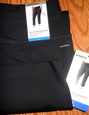 MONDETTA Womens High Rise Drawcord CAPRI PANTS Stretch Moisture Wicking L NEW
