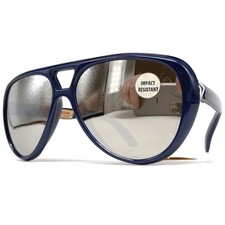 Occhiali da Sole Vuarnet Pouilloux 3461 Vintage Anni 80s Blu Specchiati