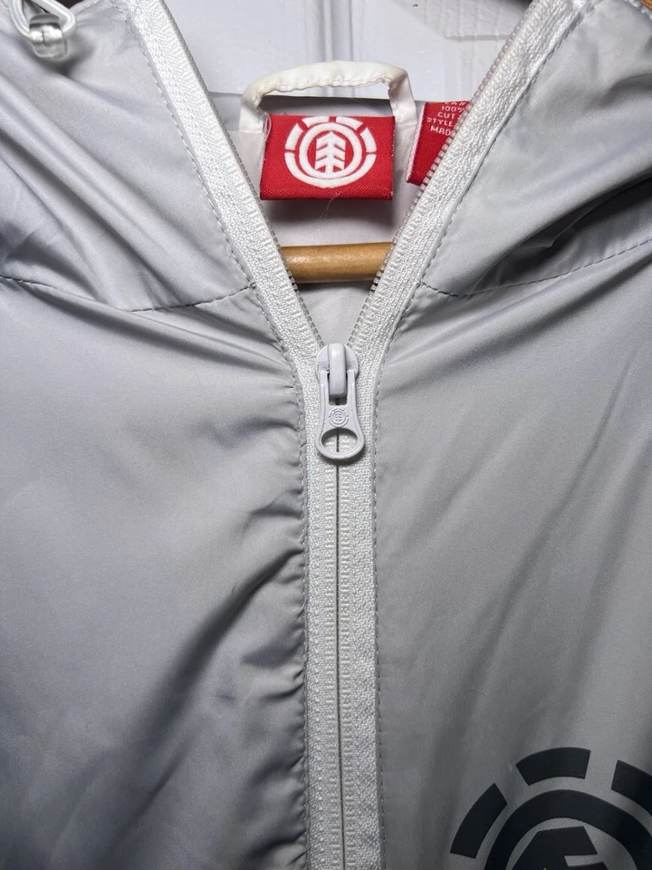 Chaqueta cortavientos Y2K AOP Element para hombre cremallera completa gris y azul ligera M Foto 3 de 4