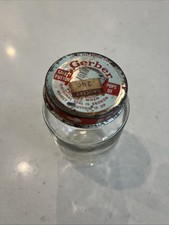 Vintage 60  s GERBER BABY FOOD JAR WITH LID. S-1