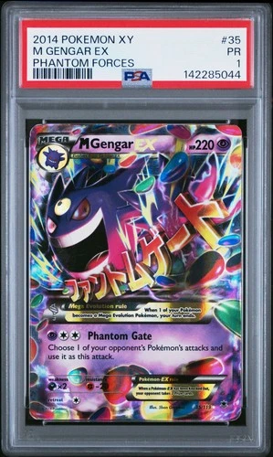 PSA 1 M Gengar EX 35/119 2014 XY Phantom Forces Ultra Rare Pokemon Card