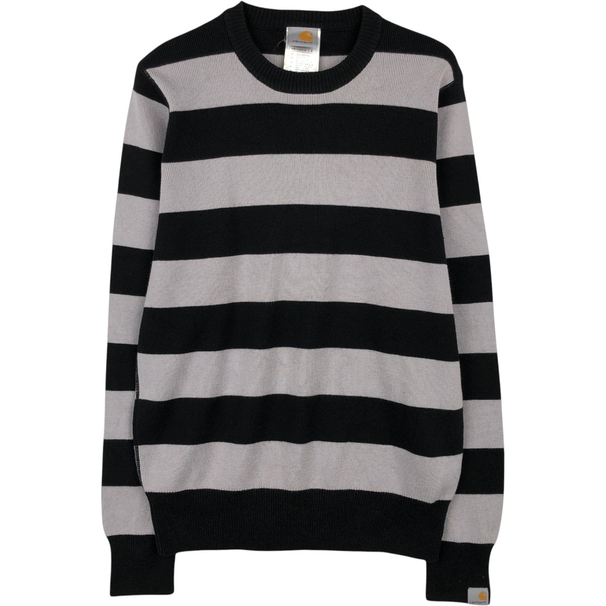 Used Carhartt striped cotton knit sweater men's size S (approx.)