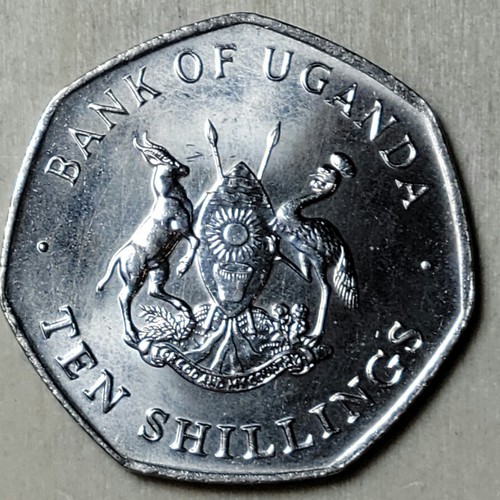 1987 - Uganda - 10 Shillings Coin- Coffee Plants - Km#30