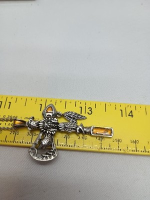 Men's Indian  Wolf Head Punk Axe Necklace With feather Pendant/Chain