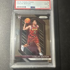 Panini 2018-19 Prizm Collin Sexton Rookie Base #170 Cavaliers PSA 9 Card. rookie card picture