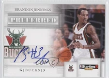 2010-11 Panini Starting 5 Preferred Signatures Brandon Jennings #BJ Auto 0r8