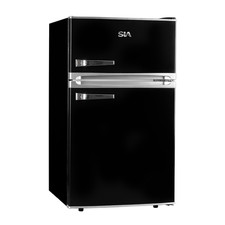 SIA 88L Freestanding Undercounter Fridge Freezer, Black - GRADED