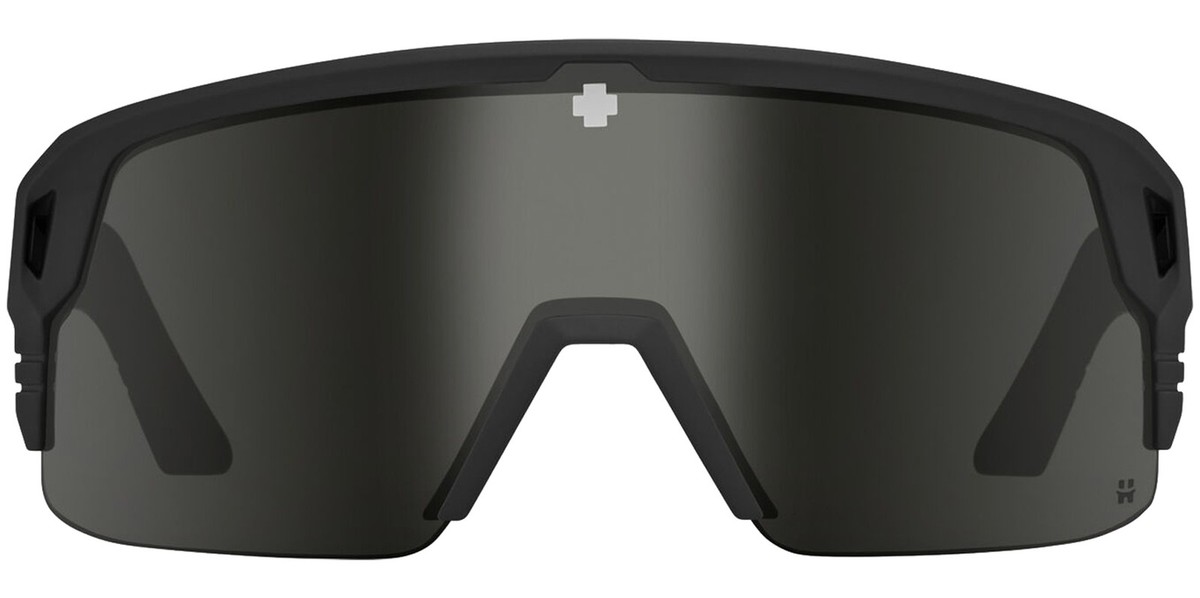 Cylindrical Shield Semi-Rimless Sunglasses with Happy Lens Tech HW1007 - Wraparound Futuristic Shield Rimless Translucent  main image 3
