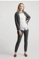 Quince Ultra-Stretch Ponte Straight Leg Pant Charcoal Gray Womens Dress Pants L