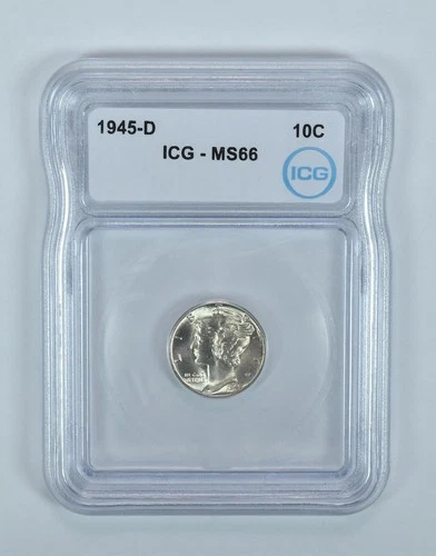 1945-D Mercury Dime MS66 ICG
