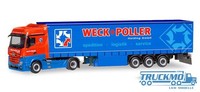 Herpa Weck + Poller Mercedes-Benz Actros Bigspace Gardinenplanen-Sattelzug