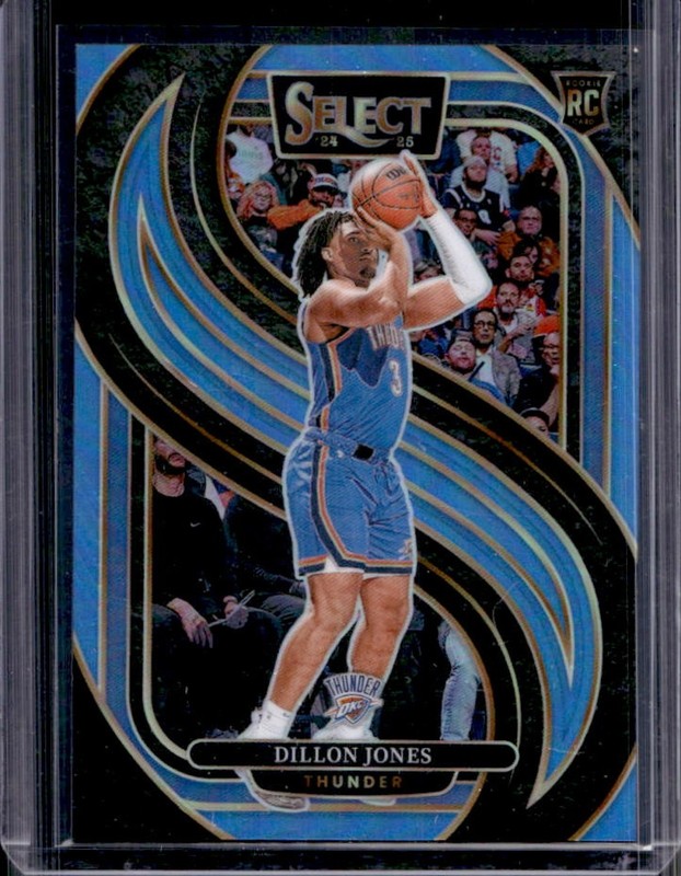 2024-25 Panini Select Dillon Jones Premier RC Light Blue Prizm #/299 Thunder
