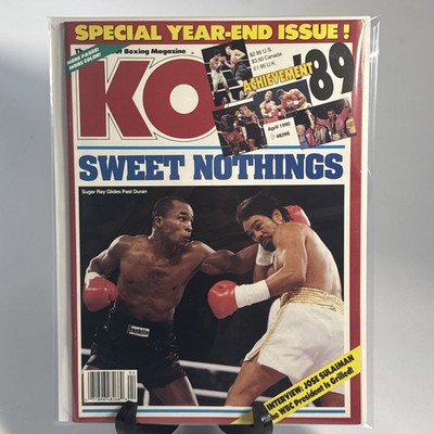 KO Magazine April 1990 Special Year-End Issue Sugar Ray Leonard Duran NM Boxing