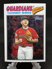 2026 Topps Heritage Chrome Tanner Bibee #74 Cleveland Guardians