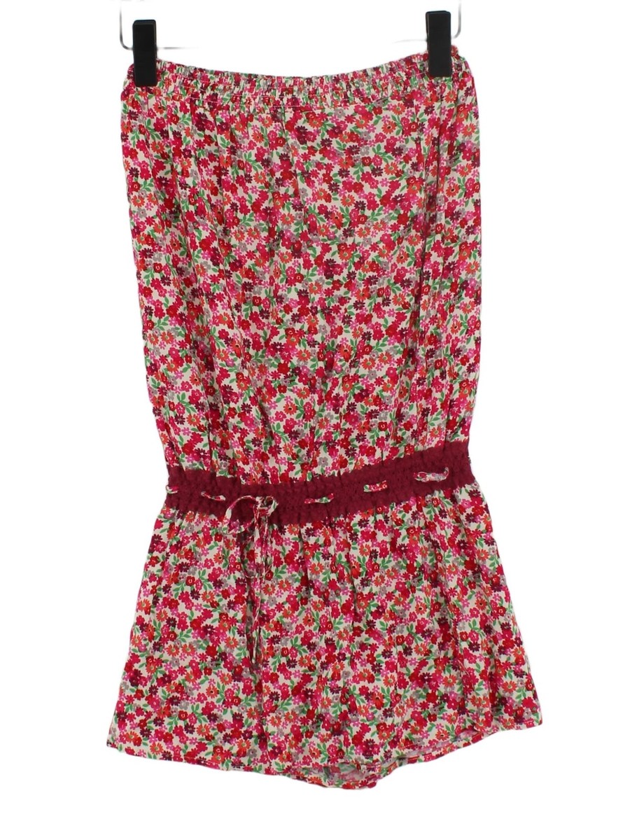 Next Women's Playsuit UK Cream Floral 100% Viscose Playsuit