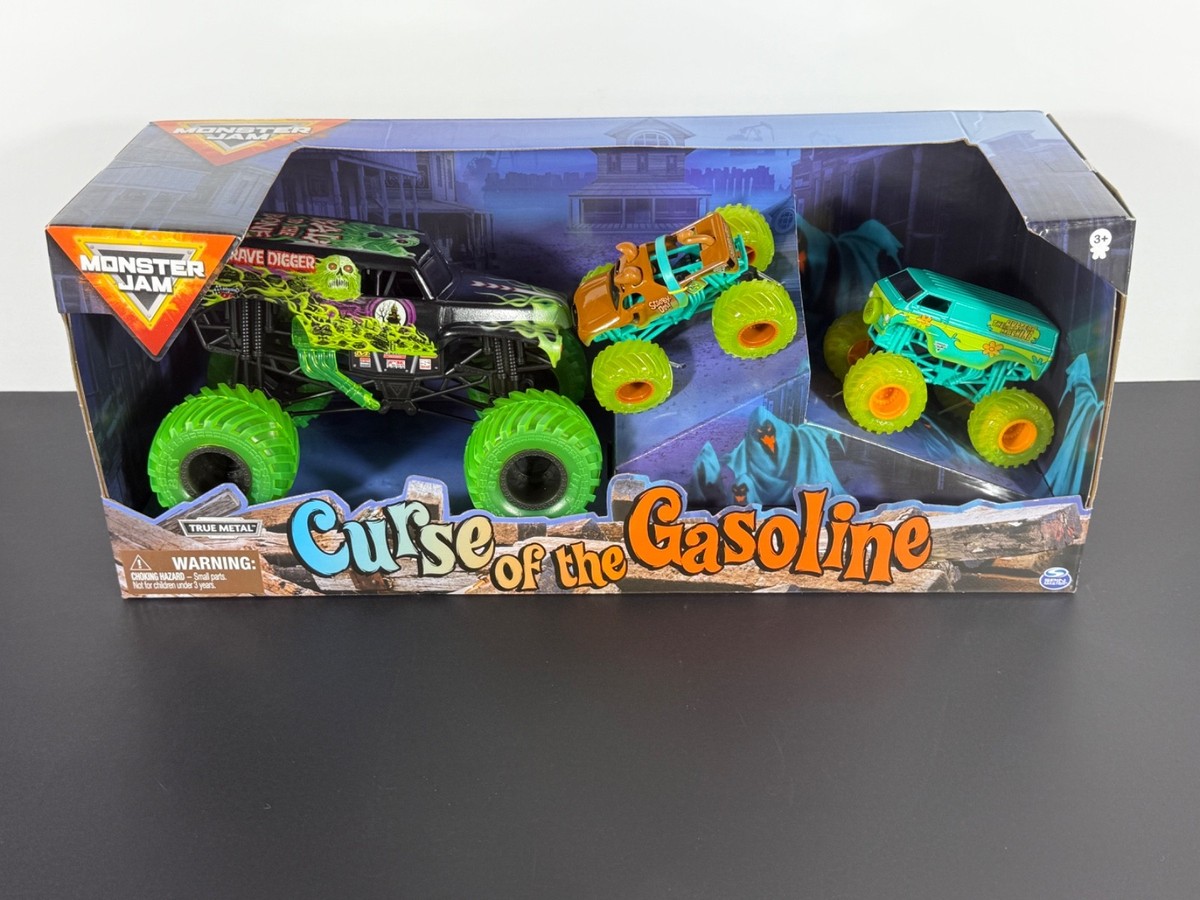 Spin Master Monster Jam Curse of The Gasoline Pack of 3 Diecast