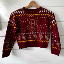 Wizarding World Harry Potter Hogwarts Burgundy Knit Sweater Fantasy Genre