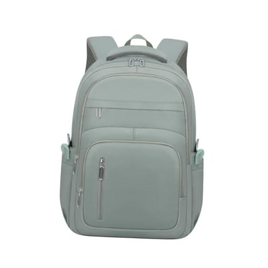 Cute Green Laptop Backpack for School Travel Work Unisex Casual Style