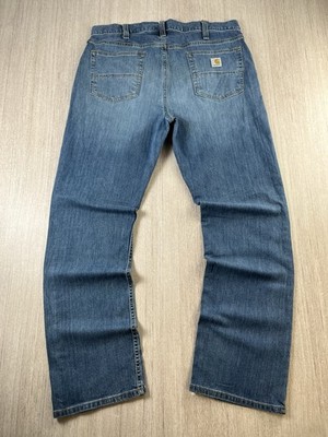 Carhartt Herren Relaxed Fit Tapered Leg Blue Denim Jeans W36 L32 Workwear Mexico