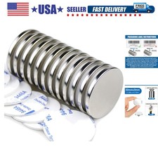 Strong Neodymium Disc Magnets, Rare Earth Magnet with Double-Sided Adhesive f...