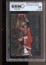 1996-97 Michael Jordan Fleer Metal #11 Gem Mint 10 Chicago Bulls GOAT MVP HOF
