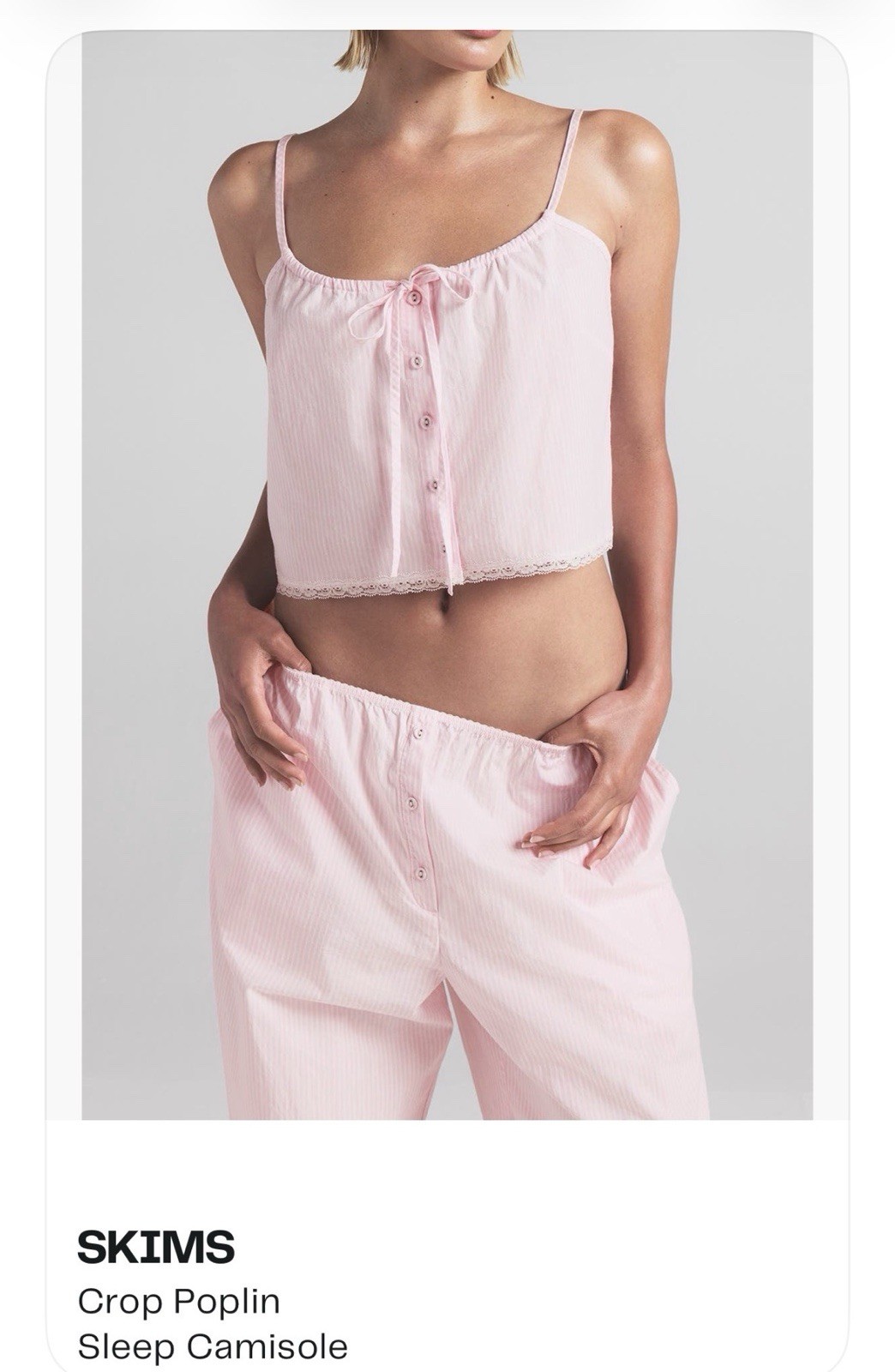 Skims Sleep  Cotton Sleep Tank Top Shirt  Pajama Women’s XS NWT New